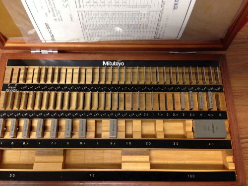 516-450-02 Mitutoyo Metric Grade 2 Gage Block Set Looks NEW...