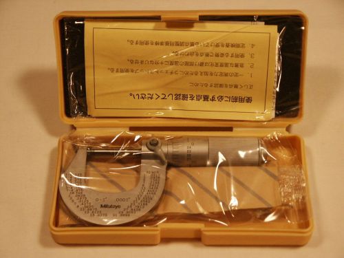 Mitutoyo 101-117 Vernier Mechanical Outside Micrometer 0-1&#034;  .0001&#034; Reads Tenths
