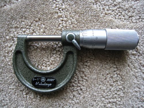 Vintage Mitutoyo 1&#034; inch Micrometer with Tungsten Carbide Tips No. 103-135