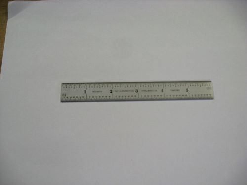 Starrett # C607R-6  6&#034; Spring Tempered Steel Rule With Inch Graduations