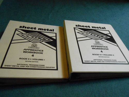 Sheet metal apprentice workbook book 4 volume i &amp; ii national training fund for sale