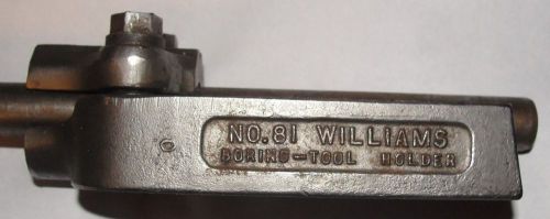 Williams Boring Tool Holder No. 81 With 3/4 x 10&#034; Long Boring Bar