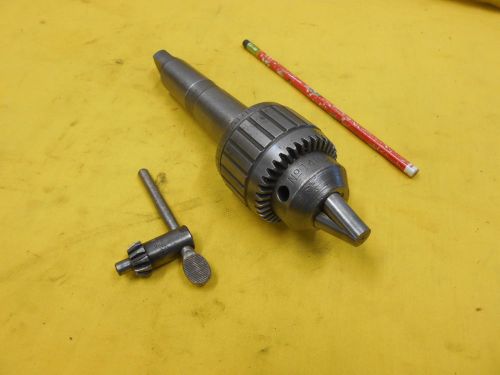 4 morse taper shank - 1/2&#034; drill chuck mill lathe tool holder jacobs 14n super for sale