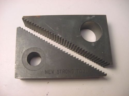 New strong tool brand pair of (2) used serrated steel step blocks 3-3/4x1&#034; for sale