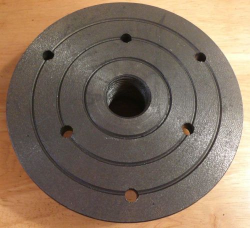 4&#034; LATHE FACE PLATE, CAST IRON, 3/4&#034;-16 Threaded for Wood Bowl Turning NEW