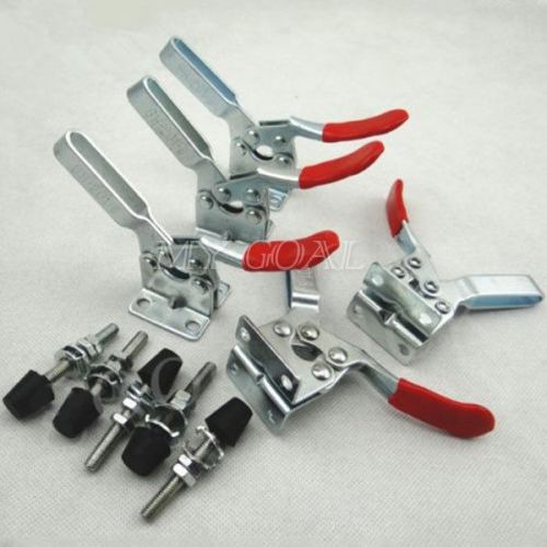 5 Pcs Horizontal Quick Holding Release Hand Handle Tool Toggle Clamps 201 B 90KG