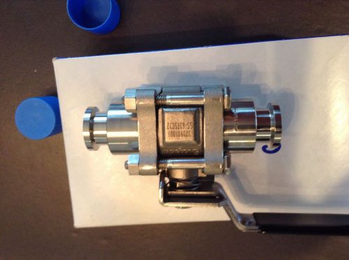 Swagelok ball valve with 3/4&#034; sanitary fittings.