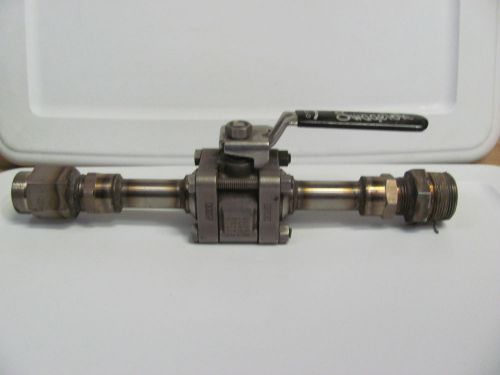 Swagelok stainless steel ball valve ss-65tsw16t used ss ss65tsw16t manual for sale