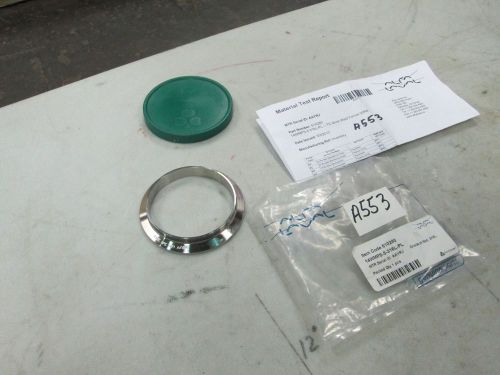 Tri clover s/s sanitary tc short weld ferrule 20 ra p/n 610280 3&#034; w/mtr&#039;s (nib) for sale