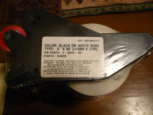 Brady 2-8254-00 black on white b580 .5&#034;x 90&#039; label cartridge new for sale