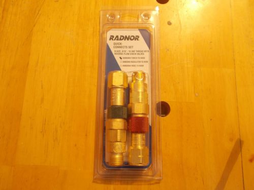 NEW RADNOR TORCH TO HOSE QUICK CONNECTS SET QDB10 B-SIZE 64003943 VICTOR TORCH