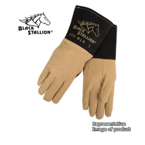 Revco Black Stallion 25D-BLK Premium Deerskin TIG Welding Gloves, Medium