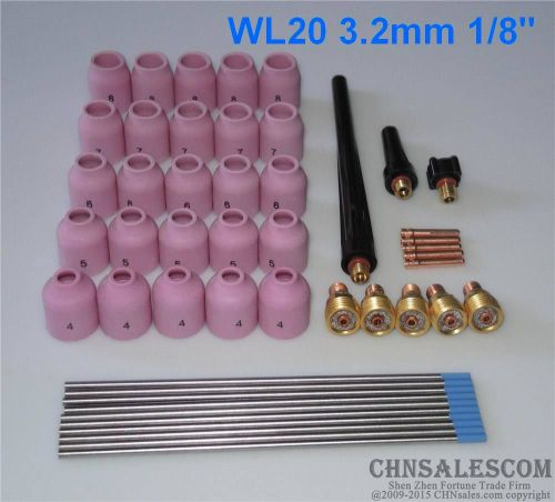 48 pcs tig welding kit gas lens for tig welding torch wp-9 wp-20 wp-25 wl20 1/8&#034; for sale