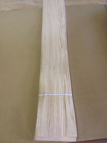 Wood Veneer Red Oak 8x52 22pcs total Raw Veneer &#034;EXOTIC&#034; RO14 8-13