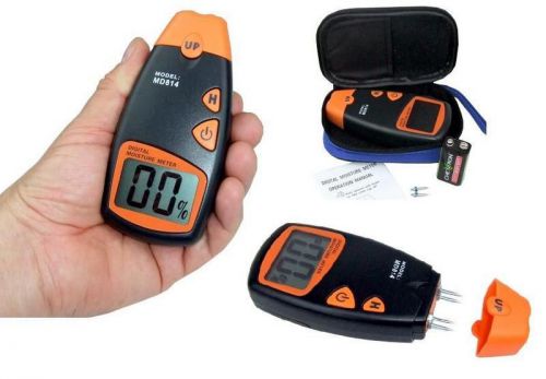 Digital Moisture Meter Humidity Tester Handheld Metre Wood Cotton Paper +Battery