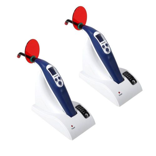 2pc us dental wireless led curing light lamp treatment orthodontics t2 blue for sale
