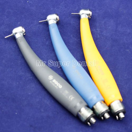Dental freeship colorful 3in1 plastic stan push high speed handpiece 4hole for sale