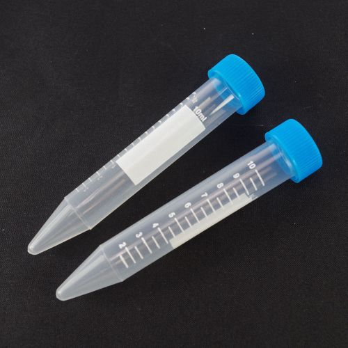 Plastic test tubes centrifuge tubes 10ml V-bottom new x2