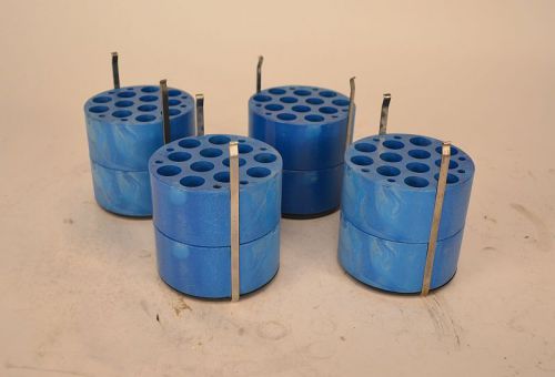 Lot of 2 IEC  5712 Centrifuge Rotor Bucket Tube Adapters Blue 12X15ml