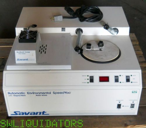 This is a good working savant aes 1000 automatic environmental speedvac w/vaporn for sale