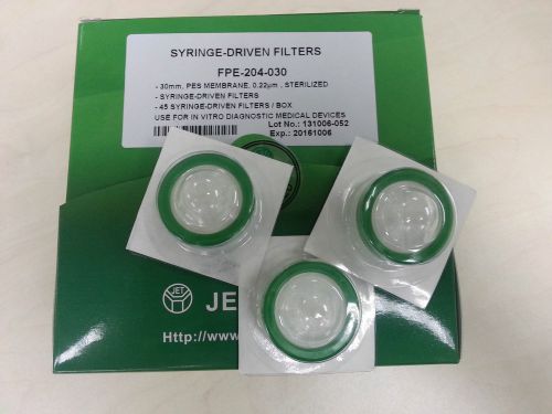 Sterilized individual packed 45pcs pes syringe filters 30mm 0.22um for sale