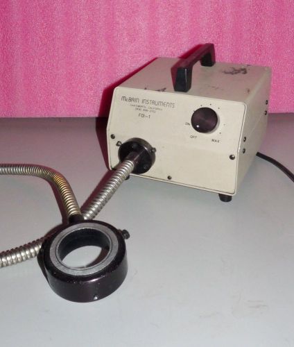 Mcbain instruments foi-1 microscopy light source fiber optic with light ring for sale