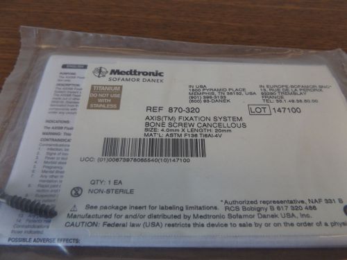 Medtronic 870-320  4mm x 20mm  Bone Screw