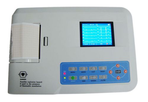 Portable Digital 3-channel Electrocardiograph ECG/EKG Machine with Software