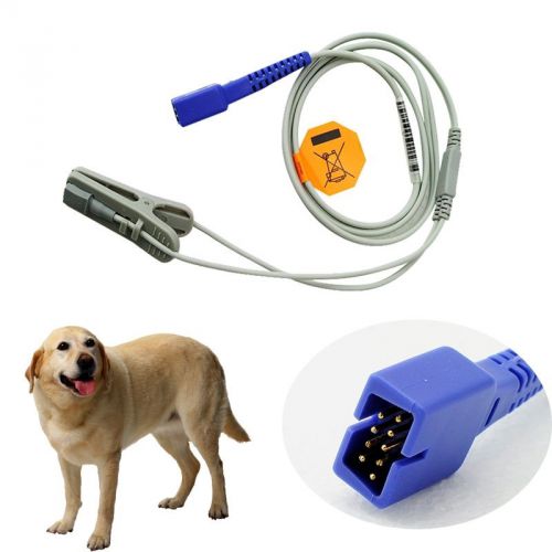 Veterinary vet animal clip lingual spo2 sensor for nellcor 9 pins oximax compati for sale