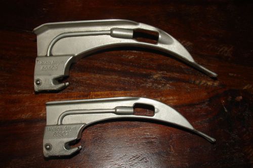 Pair of WELCH ALLYN Laryngoscope Blade Sizes 3 &amp; 2