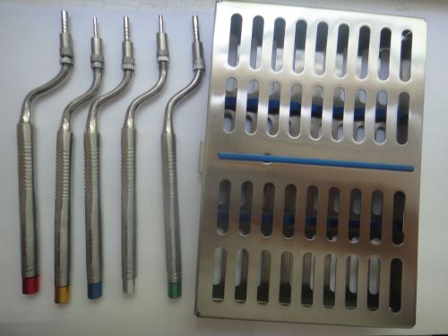 Offset Sinus Osteotomes Set of 5 pieces With Sterilization Cassette