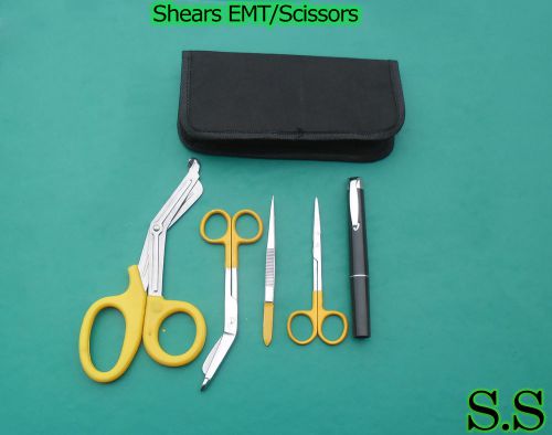 Shears EMT/Scissors Yellow Combo Pack W/holster New