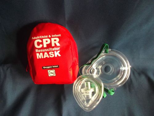 10 CPR mask Soft case w/ Gloves &amp;wipes Adult Child and Seperate Mask for Infants