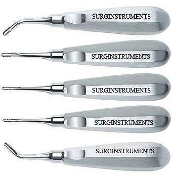 5 Serrated Elevators Set Dental Extraction SURGICAL Instruments