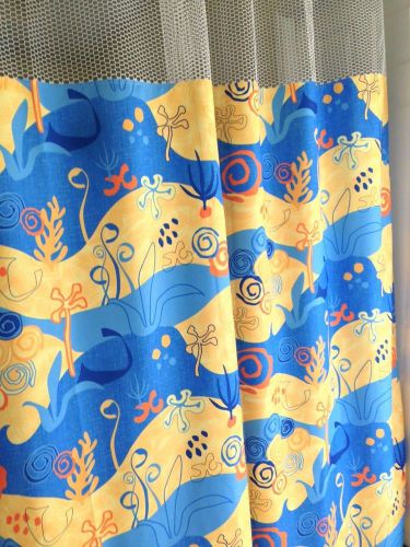 Curtain sealife 144&#034;x93 hospital clinic lab antibacterial antimicrobial medical for sale