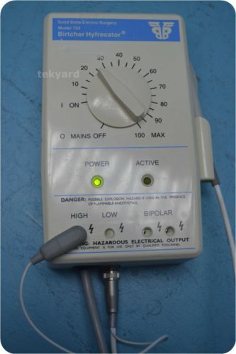 Birtcher 733 hyfrecator solid state electro-surgery unit esu @ for sale
