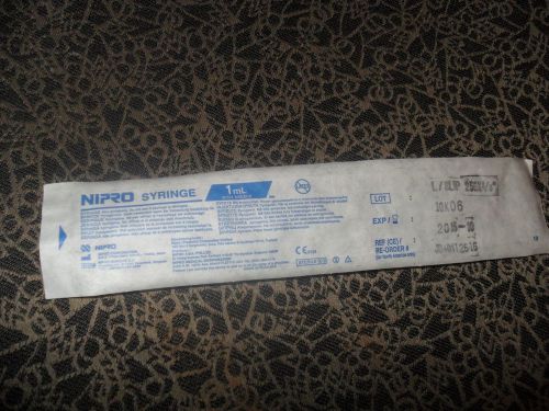 1 ml Nipro Syringe Hypodermic Needle Sterile L/slip 25Gx5/8 10K06 RefJ0+01725-16