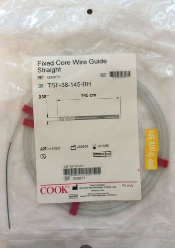 Cook fixed core wire guide straight tip  .038&#034; x 145cm ref: g00671 for sale