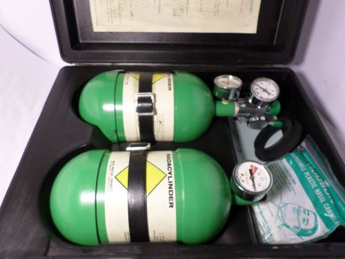 MADA Two Oxygen Cylinders &amp; Case w/ Regulator
