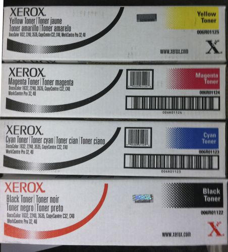 Genuine Xerox Docucolor 1632 2240 CMYK Full Toner Set