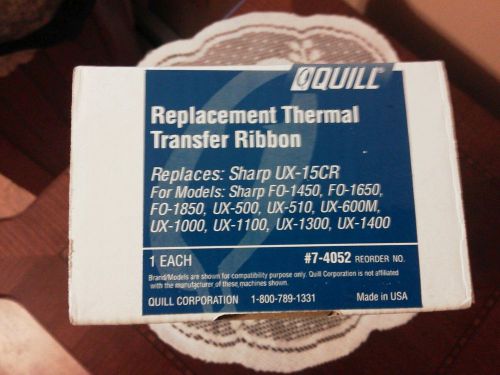 New - quill thermal tranfer ribbon replacement for sharp ux-15cr fax models for sale