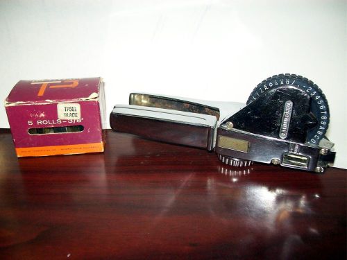 Vintage Tape Maker Gun - Very Old - With Box and 4 Tapes