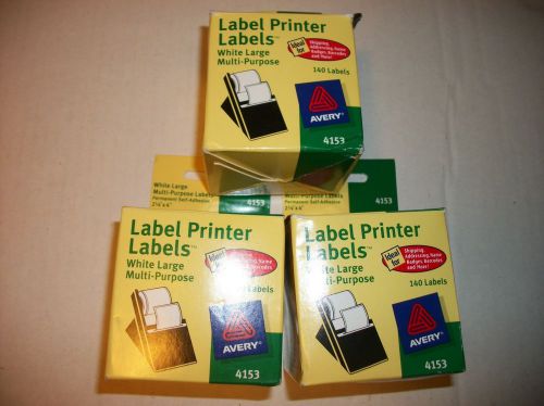 (3) 4153 avery shipping labels white large 2-1/8x4 140/roll slp 220 pro xl plus for sale