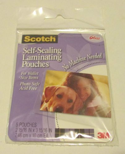 3M Scotch Gloss Self-Sealing Laminating Pouches - 5 pack