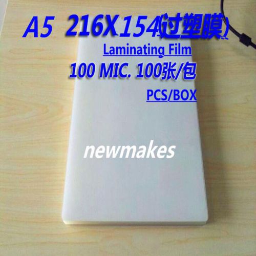 6x8-1/2&#034; A5 Laminating Pouches Film 100 Micron Laminator Pouchs Film Glo (PK)