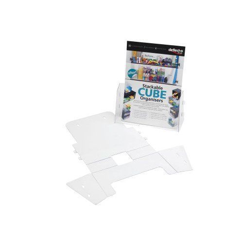 Deflecto Foldem-Up Literature Desk Pocket Wall-mountable Plastic 1/3 x A4 Clear