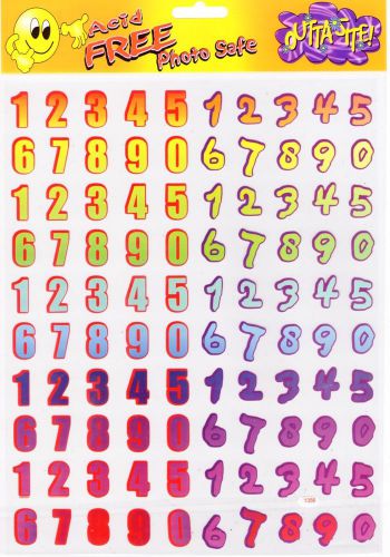 100 Numbers 1-10 Two Styles Glossy Stickers, MENUS, Signs, Shop Displays w/BONUS
