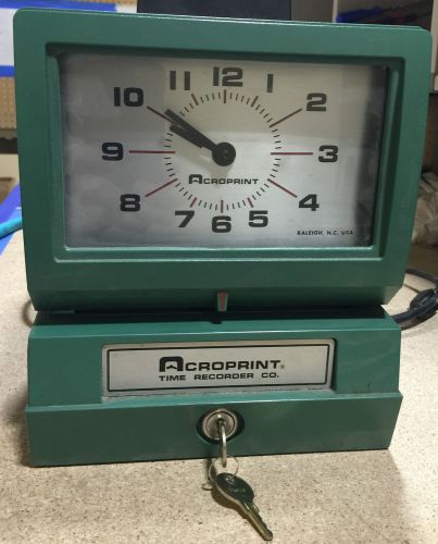 ACROPRINT TIME CLOCK. USED IN WORKING CONDITION, NO RESERVE!