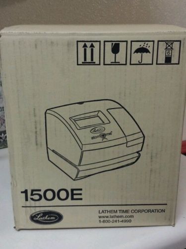 Lathem 1500E Atomic Time Clock and Document Stamp *NEW IN BOX*
