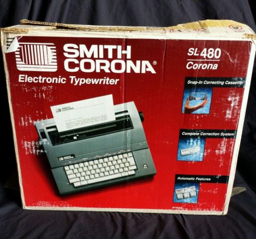 NEW Smith Corona Electronic Typewriter SL480 Electronic w/ Cover Ink Correctable